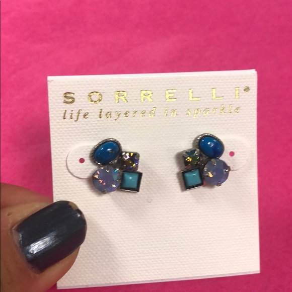 Sorrelli Little Semi Precious & Crystal Stud,NWT - Picture 6 of 10